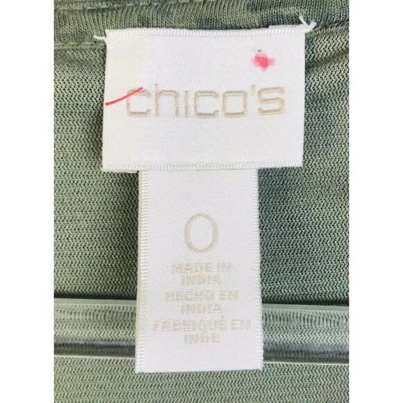 Chico's Top Women"s XS Embellished Sequins Sparkly Gray Party Night Out Knit - Picture 2 of 8